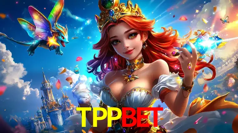 A princesa de um reino de fantasia mágico, com seu pequeno dragão, apresentando um mundo de prêmios encantados nos jogos de caça-níqueis do cassino TPPBET.